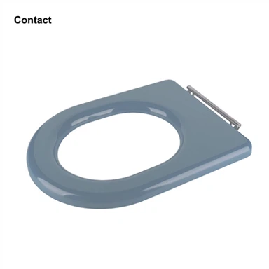 Szara deska sedesowa w kształcie litery D